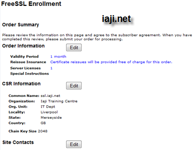 FreeSSL Enrollment