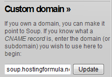 enter your custom domain