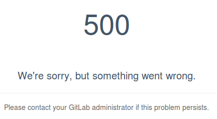 Gitlab 500 error when add ssh key - something error